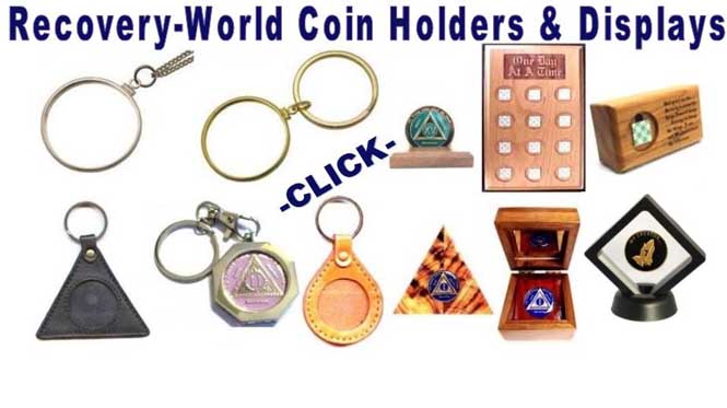 AA coin holders and recovery coin displays