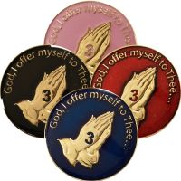 3rd Step Prayer AA Coin with Choice of Color