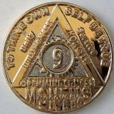 Anniversary Months Gold & Nickel Bi-plated AA Medallion