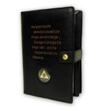 AA Deluxe Double Book Cover with Serenity Prayer and coin holder