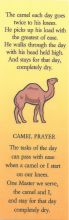 Camel Laminated Recovery Bookmark with choice of others