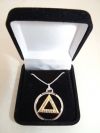 AA Symbol Silver and Gold plated Necklace