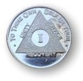 AA Anniversary Nickel Plated Medallion