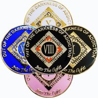 Anniversary NA Style Tri-Plate Medallions-Bulk