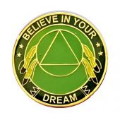 Believe in your Dreams Recovery Medallion with Great Spirit Prayer