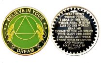 Believe in your Dreams Recovery Medallion with Great Spirit Prayer