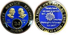 Clearance Blue Bill and Bob SOS God Centered 24 Hour AA Coin
