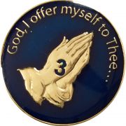 3rd Step Prayer AA Coin with Choice of Color