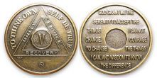 Anniversary Antique Bronze AA Medallion