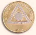 Anniversary Gold and Nickel Bi Plated AA Medallion