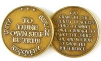 Antique Bronze To Thine Own Self Be True Recovery Coin