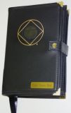 Custom NA Genuine Leather Deluxe Double Book Cover-Black or Burgundy