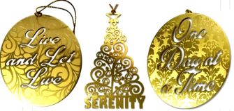 Recovery Slogan Ornaments