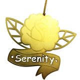 Serenity Rose Tattoo Style Engraved Ornament