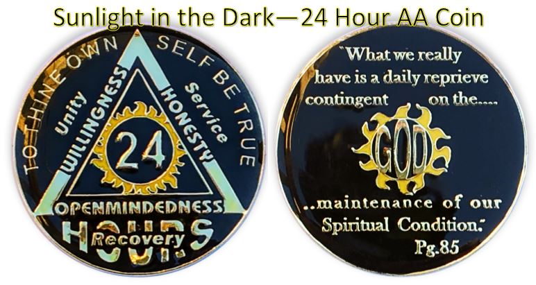 Light in the Dark-Daily Reprieve 24 Hour SOS AA Coin