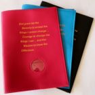 AA Big Book cover-Serenity Prayer and medallion holder